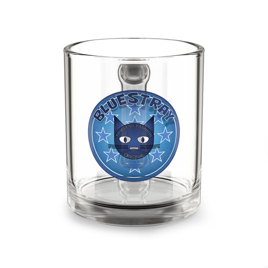 Glass Mug — Bluestray Cat Emblem 10oz Clear Coffee Cup