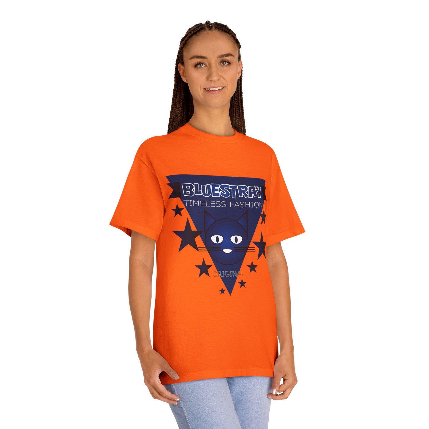 Bluestray Timeless Fashion Tee — Vintage Cat Triangle Logo T‑Shirt