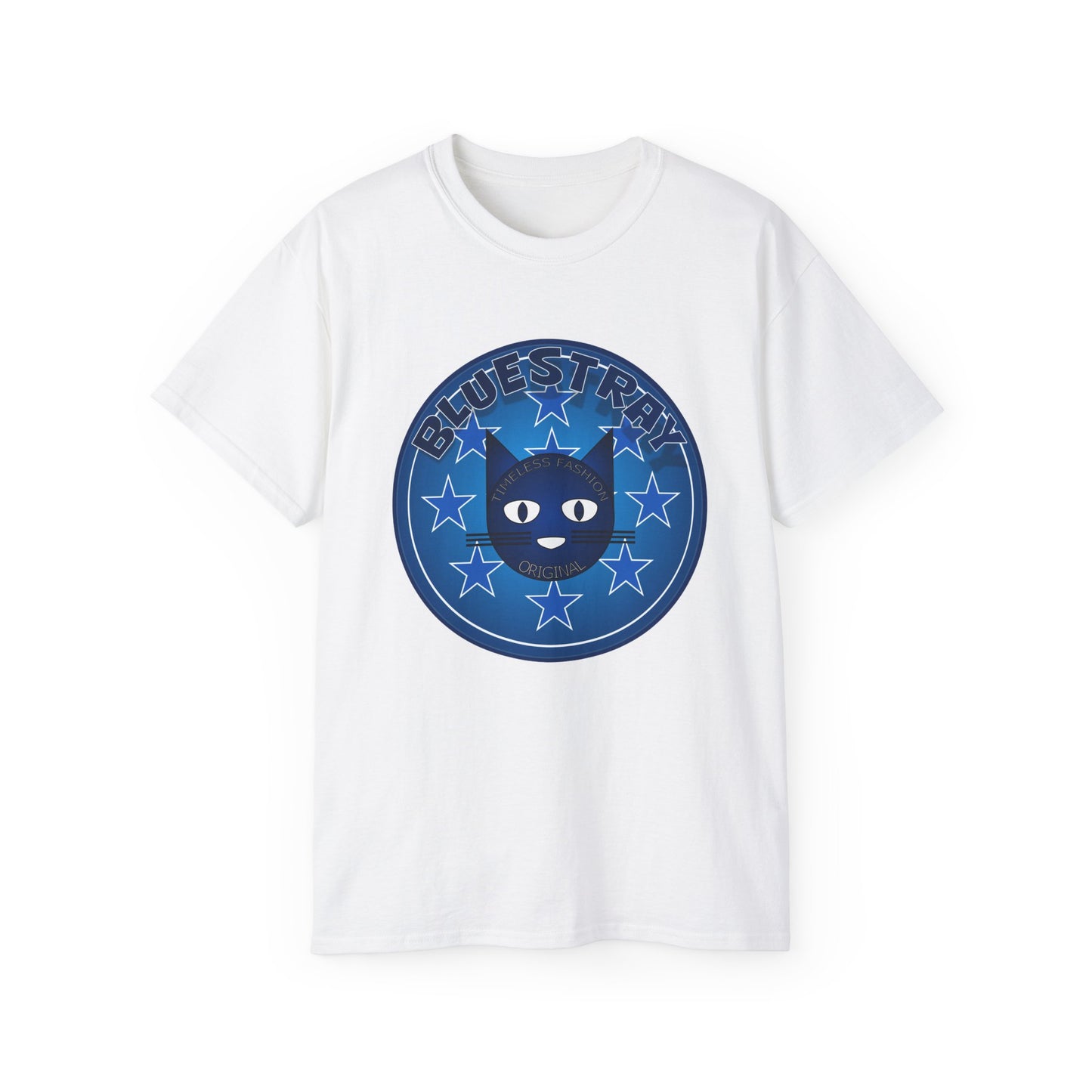 Bluestray Cat T‑Shirt — Blue Star Graphic Tee