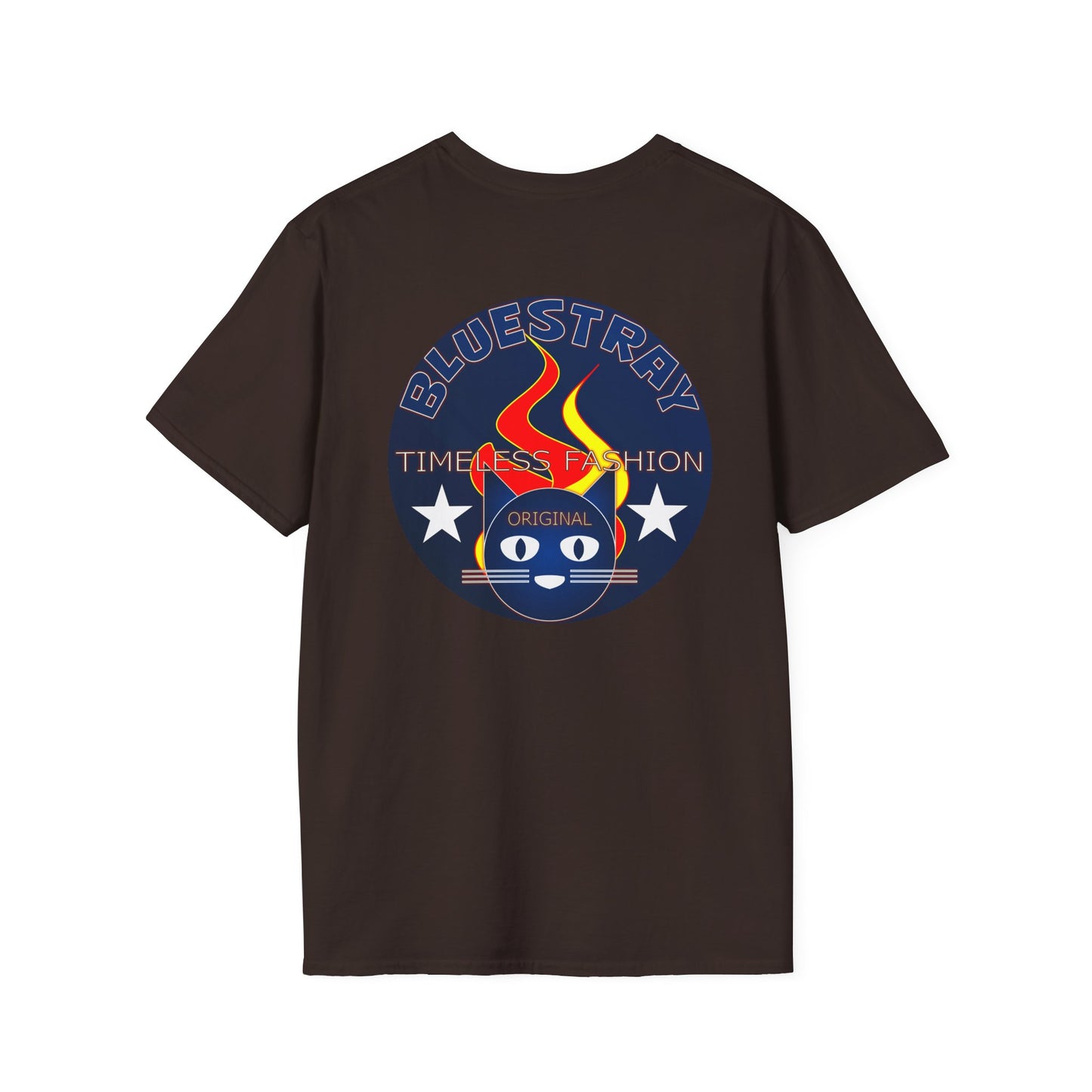 Bluestray 'Timeless Fashion' Graphic T-Shirt — Retro Flame Logo Tee