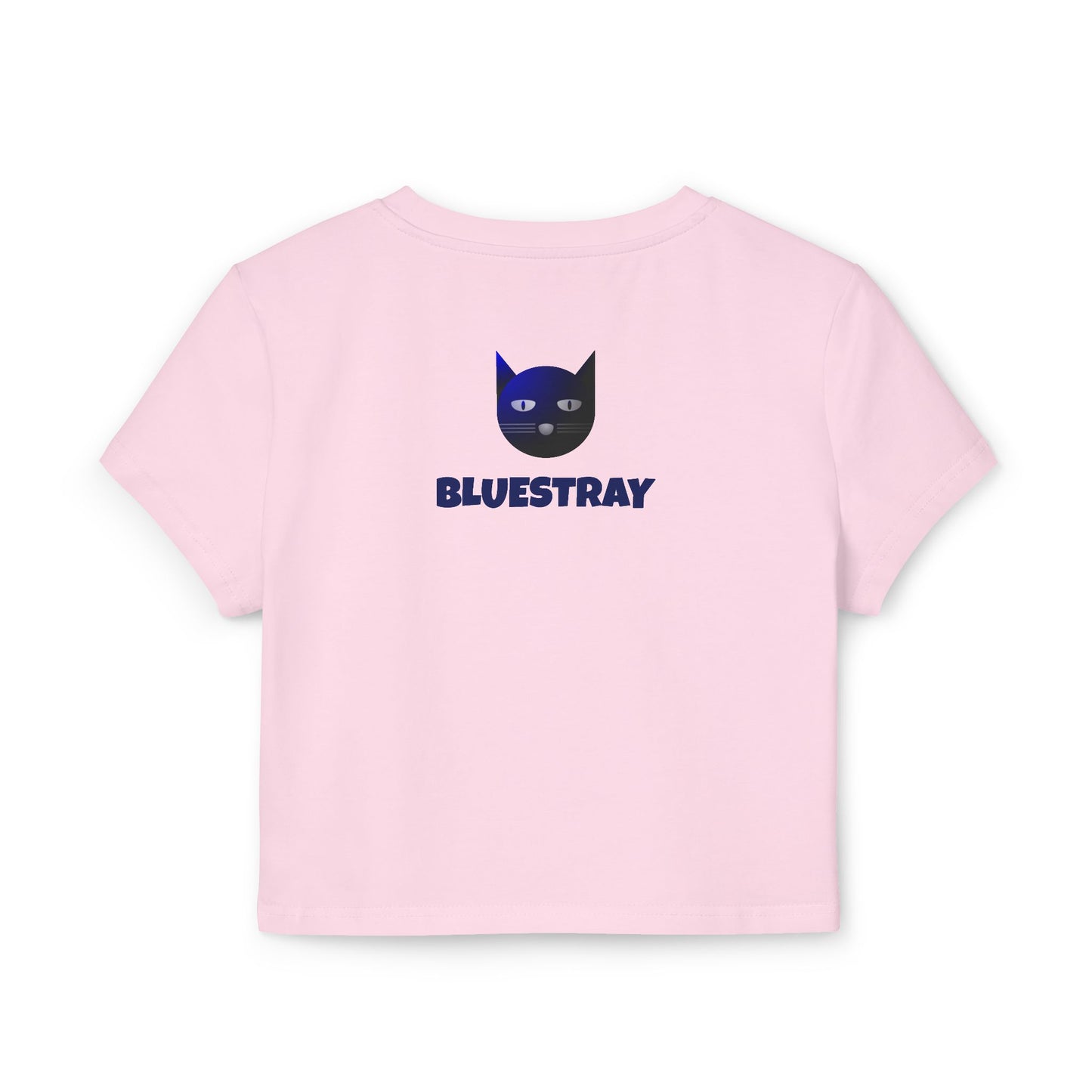 Women's Baby Tee — 'Bluestray' Cat Graphic Crop Top