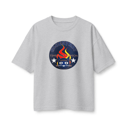 Bluestray Flame Mascot T-Shirt — Retro Campfire Logo Tee