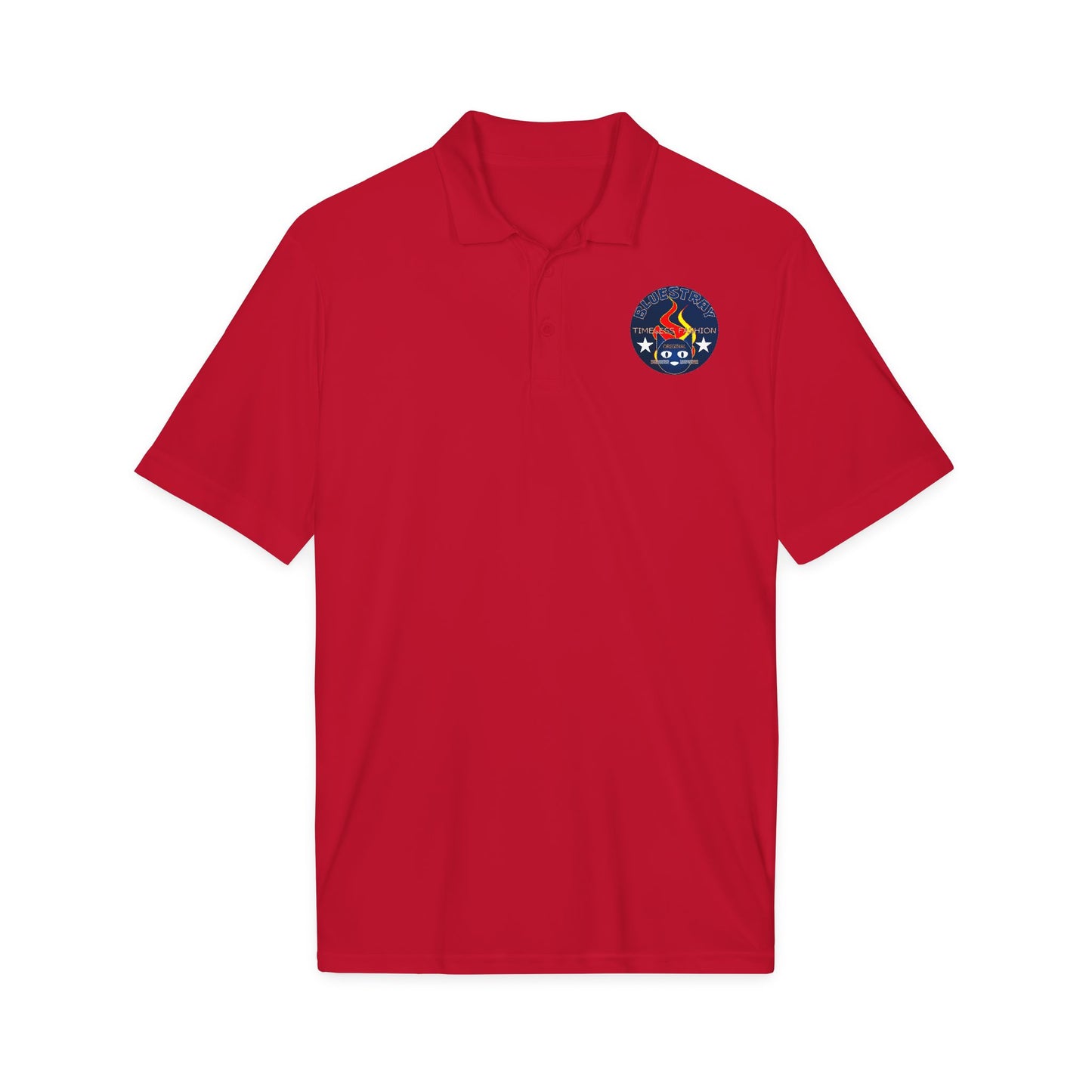 Embroidered Firefighter Patch Polo — Men’s Bluestray Performance Work Shirt