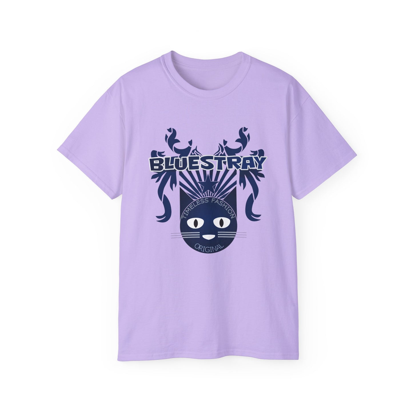 Bluestray Cat Graphic Tee — Retro Nautical Cat Design