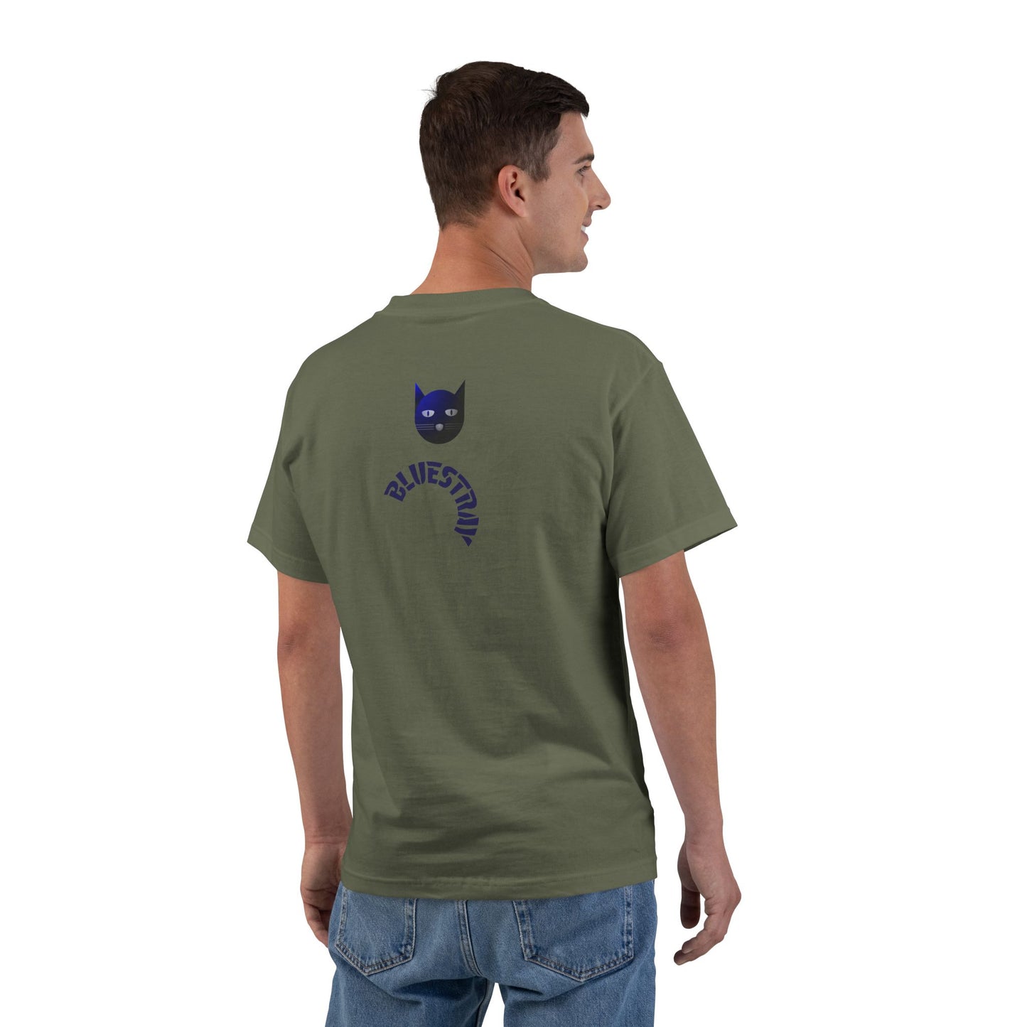 Bluestray Cat Graphic T-Shirt — 'BluesTown' Fashion Tee