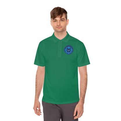 Men's Polo Shirt — Bluestray Galaxy Cat Logo Athletic Golf Shirt