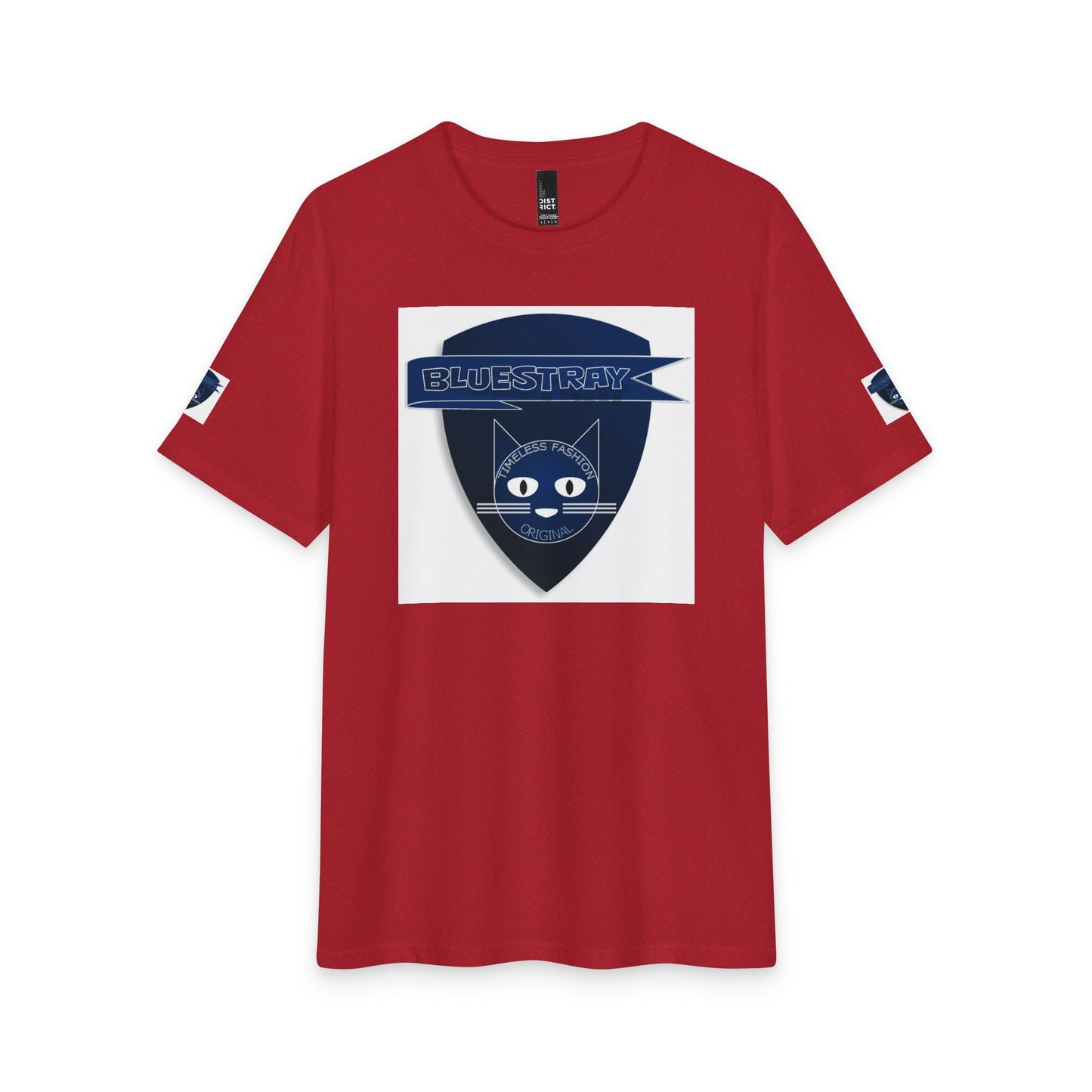 Bluestray Cat Shield T-Shirt — Retro Navy Crest Tee