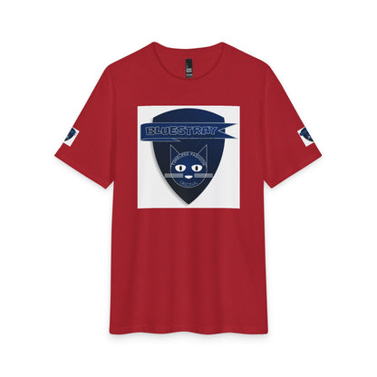 Bluestray Cat Shield T-Shirt — Retro Navy Crest Tee