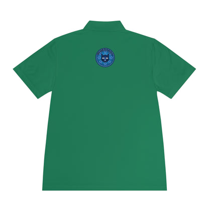 Men's Polo Shirt — Bluestray Galaxy Cat Logo Athletic Golf Shirt