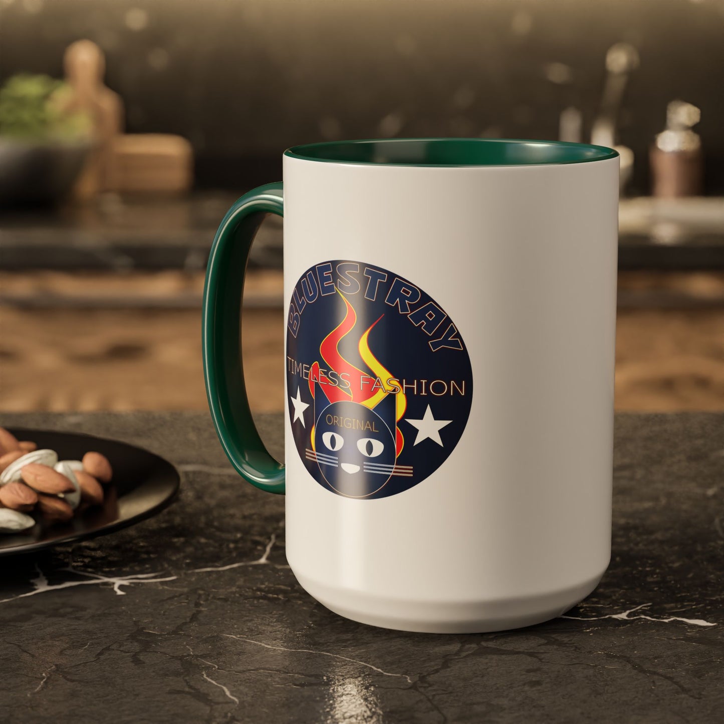 Bluestray Cat Logo Mug — Colorful 11oz/15oz Ceramic Coffee Cup