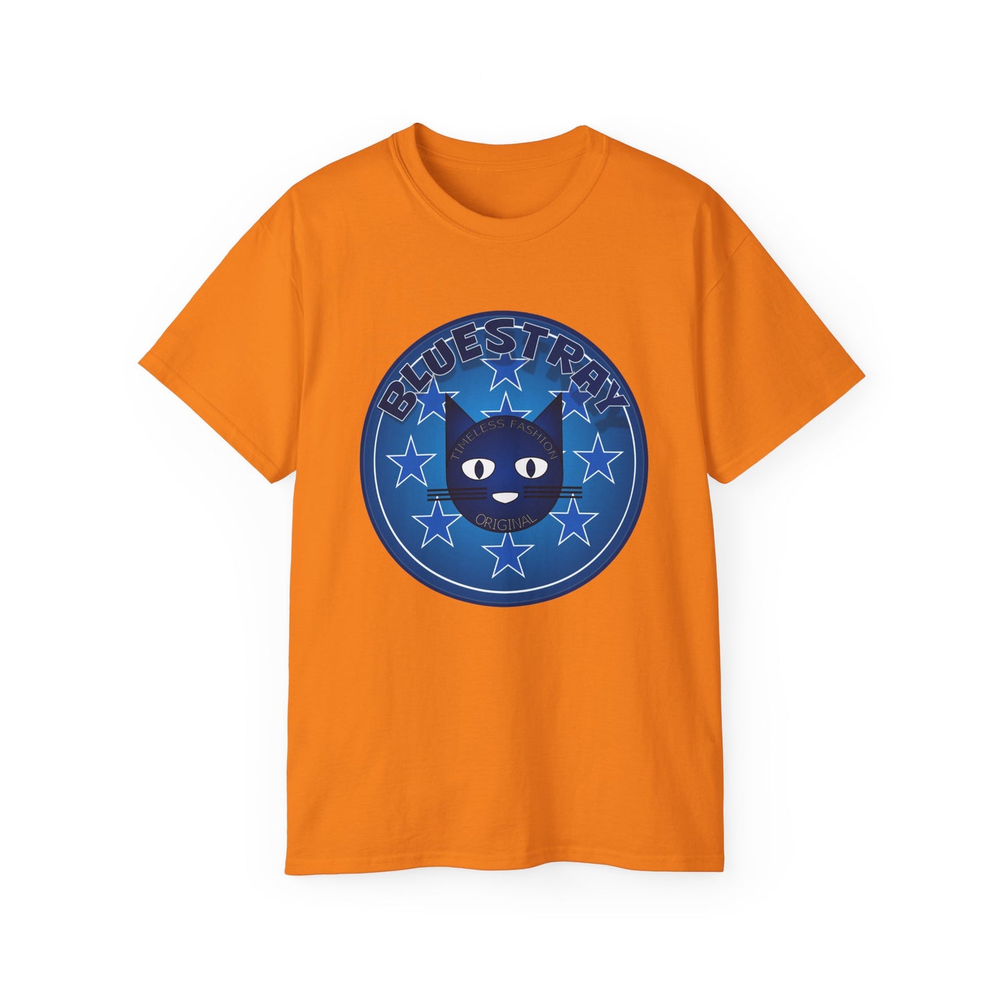 Bluestray Cat T‑Shirt — Blue Star Graphic Tee
