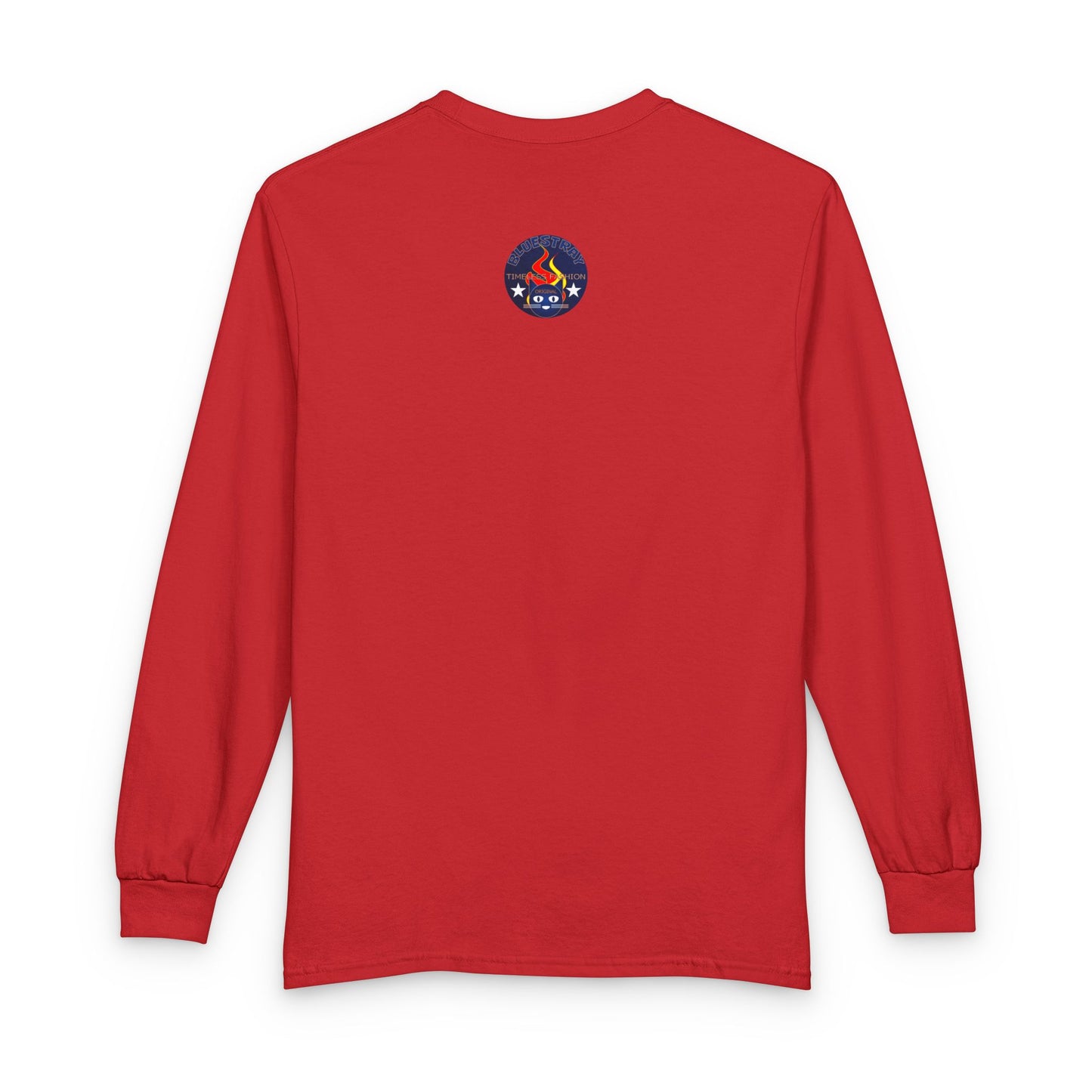 Equestrian Bluestray Time & Fashion Long Sleeve Tee — Flame Horse Logo