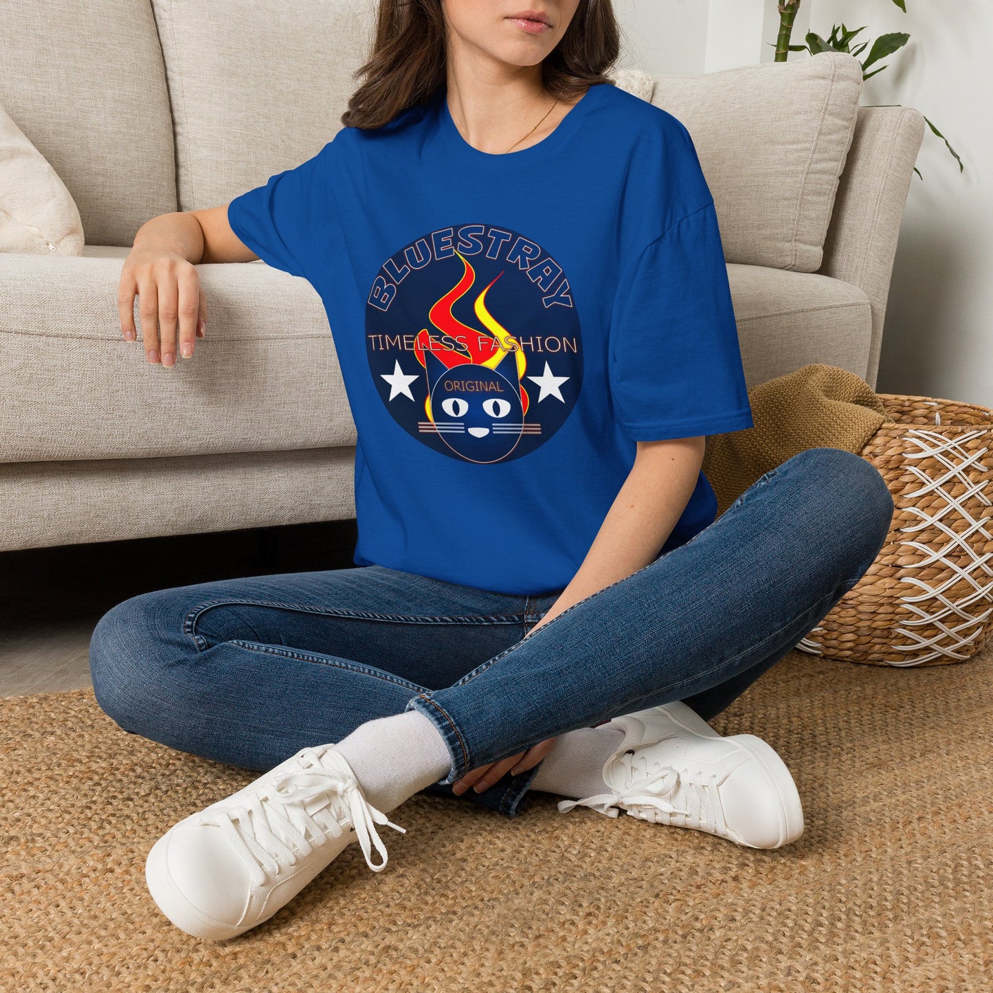 T-Shirt — Bluestary Timeless Fashion Graphic Tee (Flame Logo)