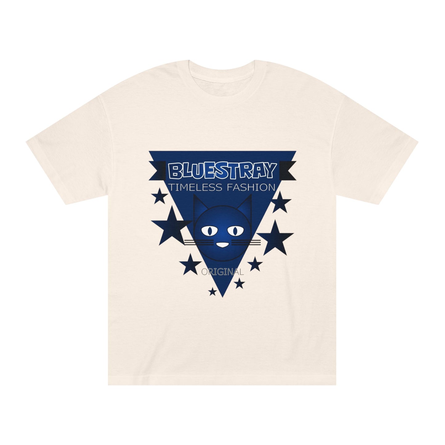 Bluestray Timeless Fashion Tee — Vintage Cat Triangle Logo T‑Shirt