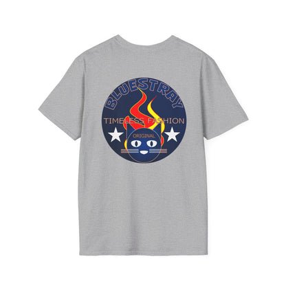 Bluestray 'Timeless Fashion' Graphic T-Shirt — Retro Flame Logo Tee