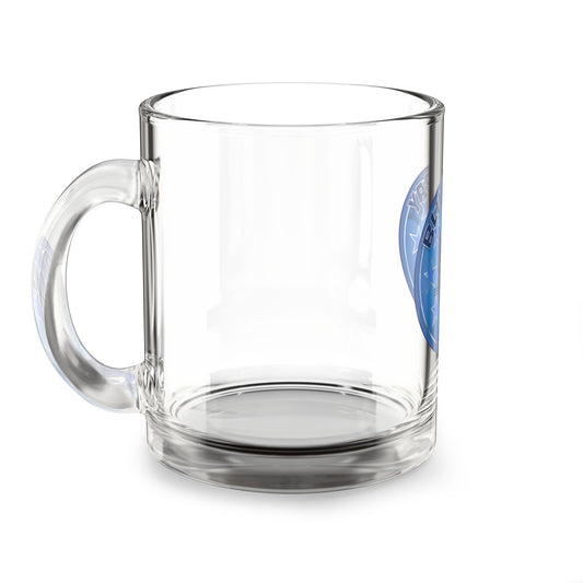 Glass Mug — Bluestray Cat Emblem 10oz Clear Coffee Cup