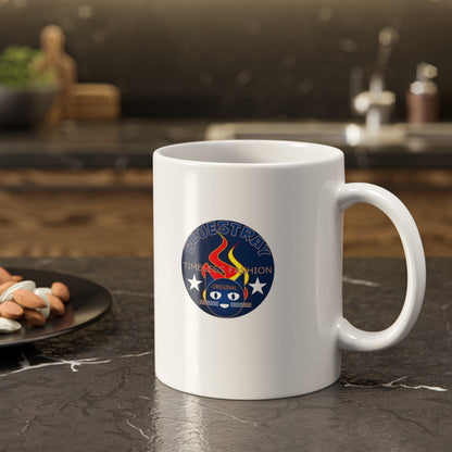 Bluestray Retro Flame Cat Ceramic Mug — 11oz Coffee Cup