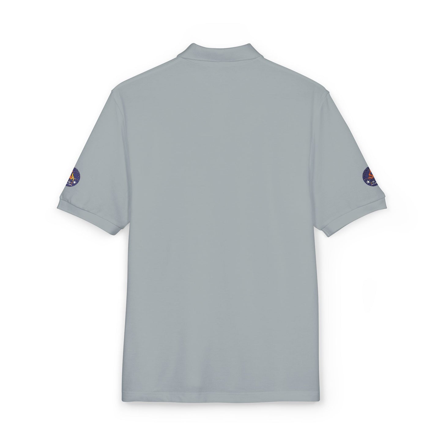 Embroidered Campfire Badge Polo — Outdoor Adventure Bluestray Logo Shirt