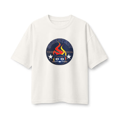 Bluestray Flame Mascot T-Shirt — Retro Campfire Logo Tee