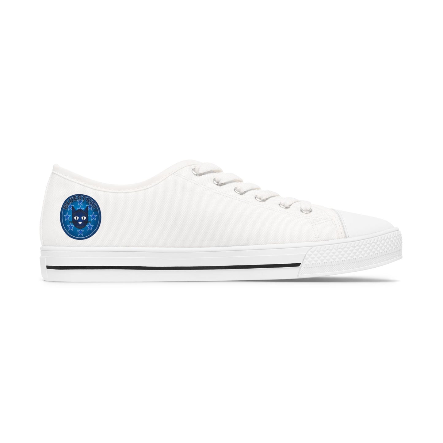 White Women's Low Top Bluestray Sneakers — Classic Casual Canvas Shoes