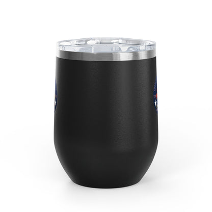 12oz Wine Tumbler — Fire & Flag Bluestray Logo Stainless Insulated Wine Cup many Colors