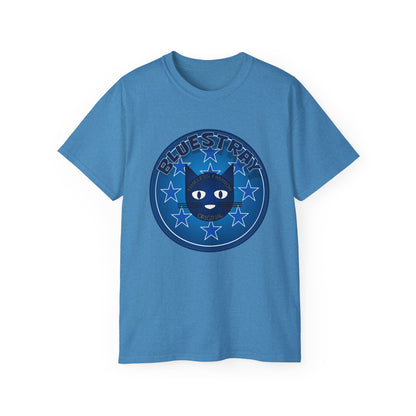 Bluestray Cat T‑Shirt — Blue Star Graphic Tee