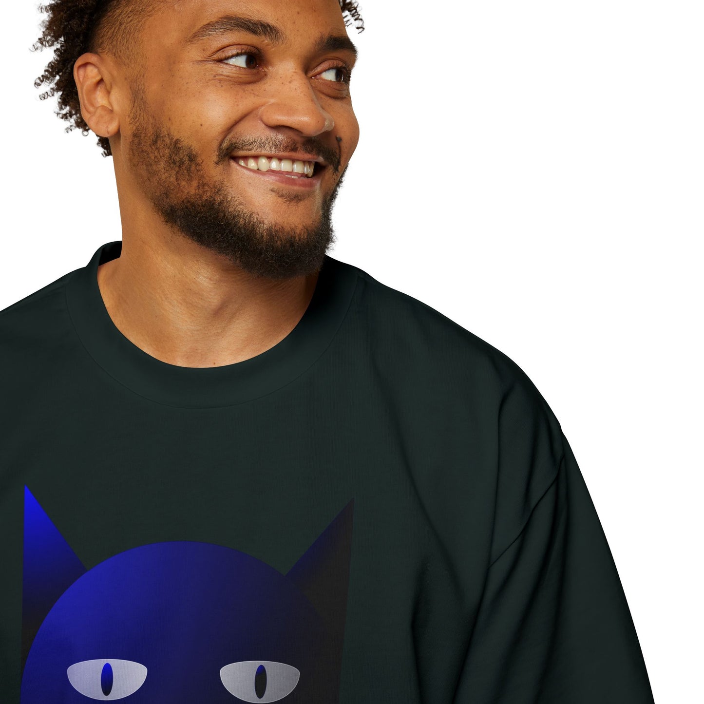 Bluestray Cat Tee — Graphic Men's Oversized T-Shirt