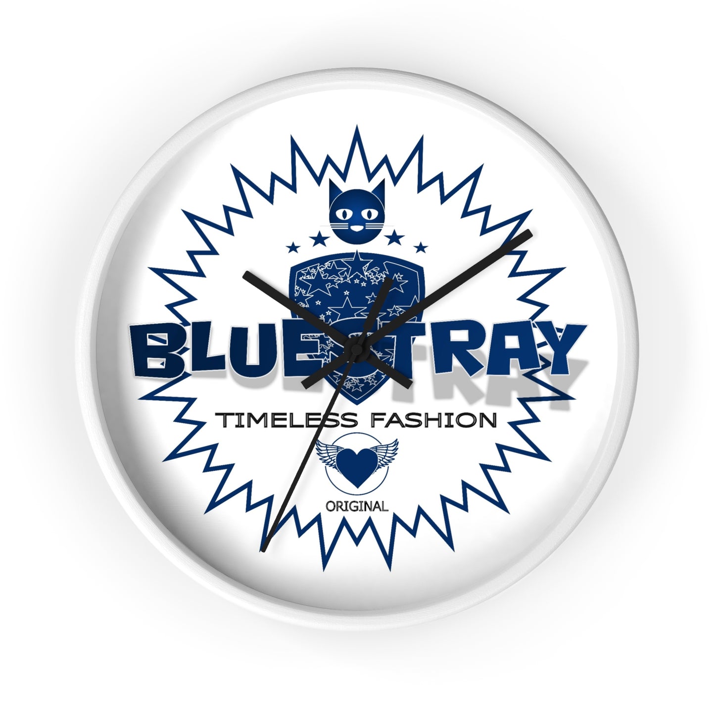 Bluestray Timeless Fashion Wall Clock — Modern Logo Decorative Clock
