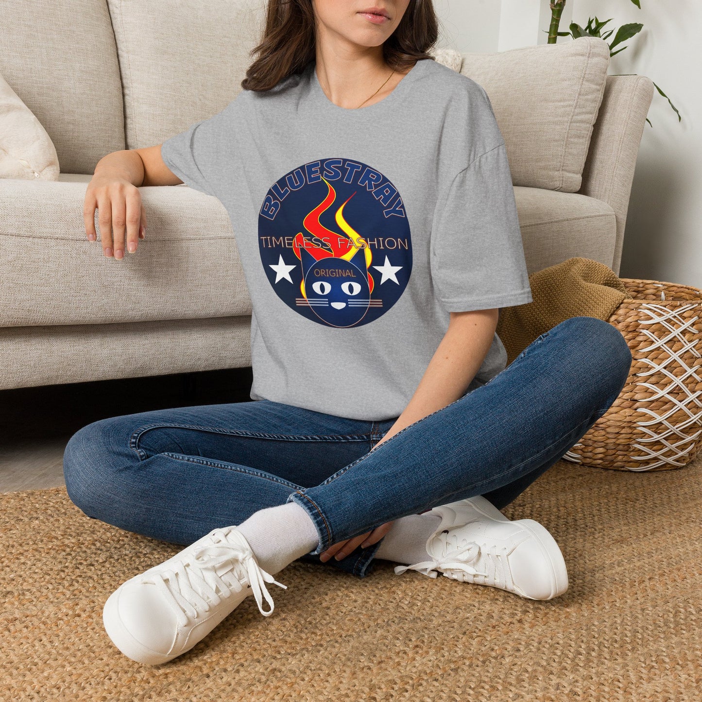 T-Shirt — Bluestary Timeless Fashion Graphic Tee (Flame Logo)