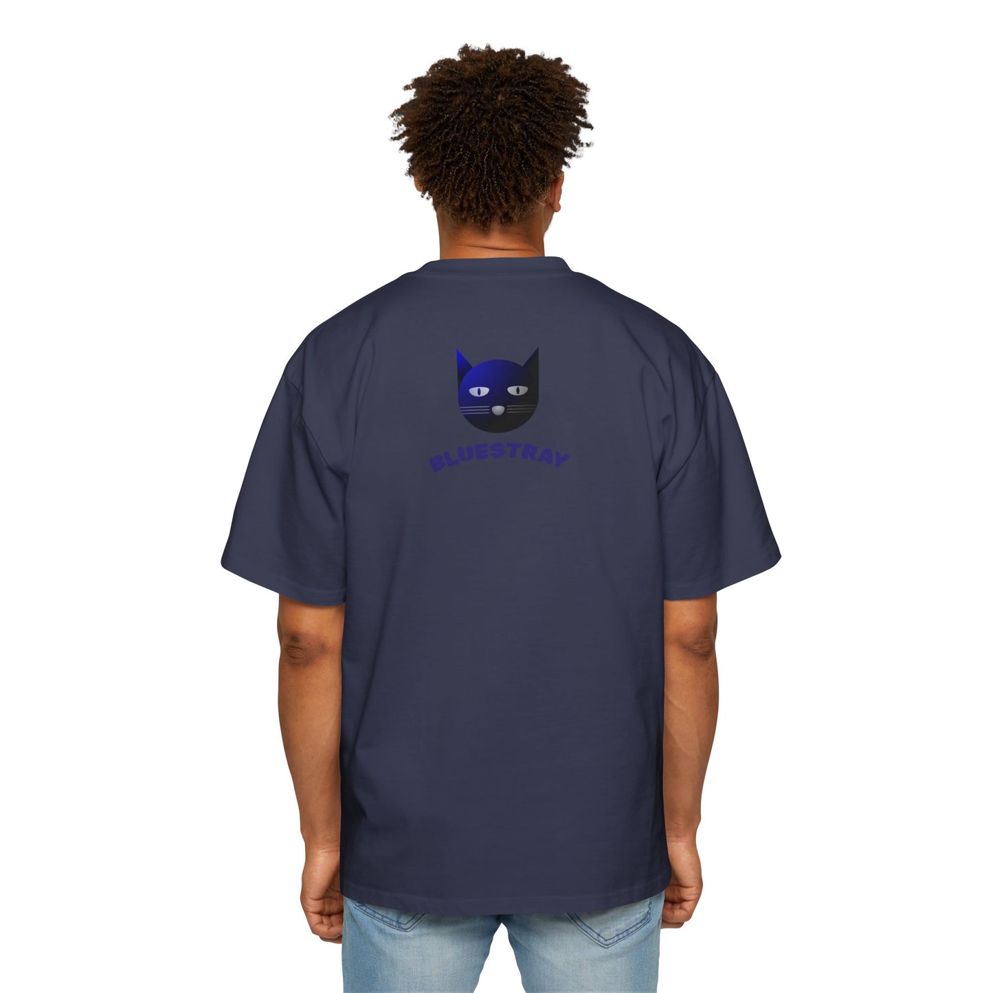 Bluestray Cat Tee — Graphic Men's Oversized T-Shirt