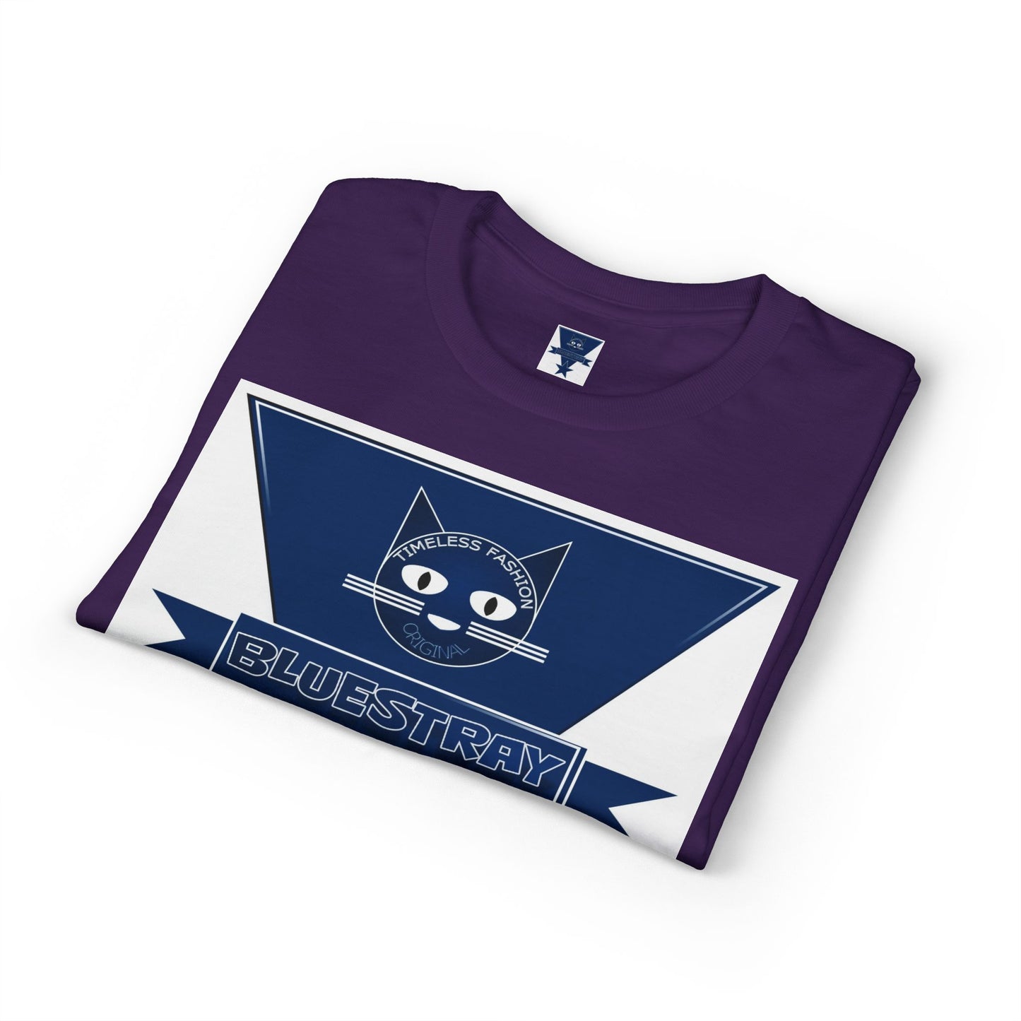 Bluestray Cat Graphic T-Shirt — Retro Star Logo Tee