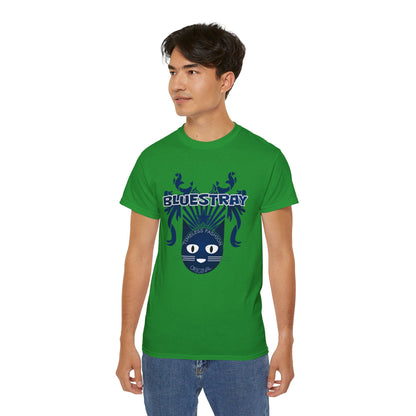Bluestray Cat Graphic Tee — Retro Nautical Cat Design