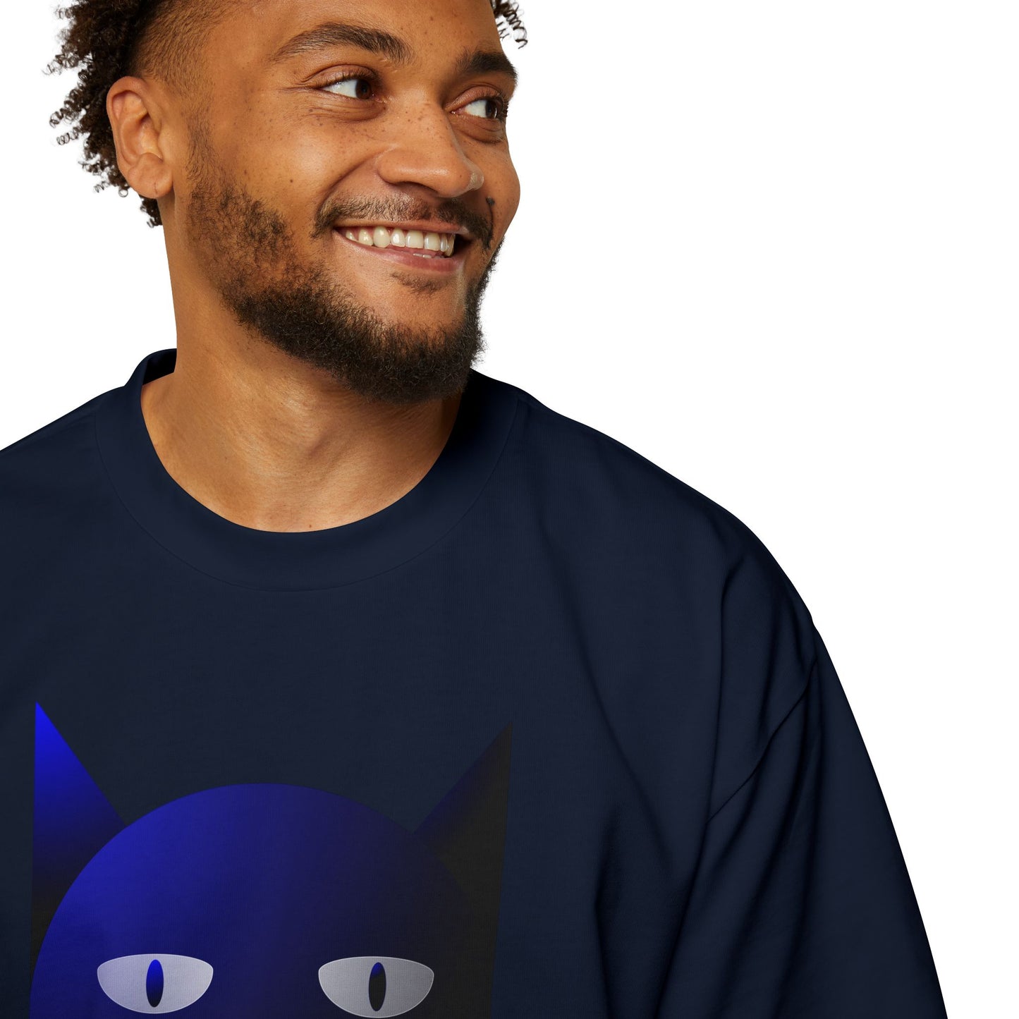 Bluestray Cat Tee — Graphic Men's Oversized T-Shirt