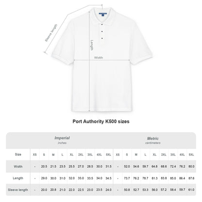 Embroidered Campfire Badge Polo — Outdoor Adventure Bluestray Logo Shirt