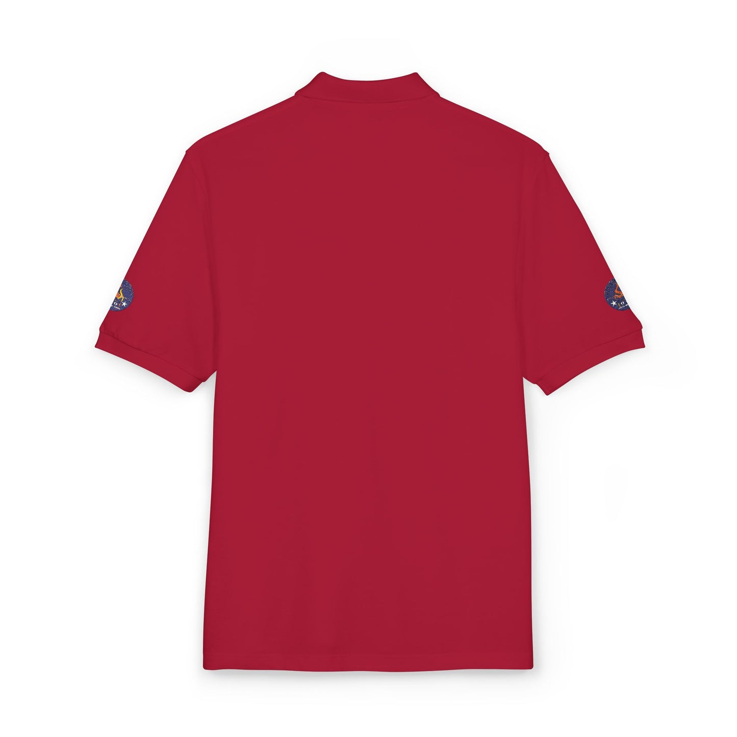 Embroidered Campfire Badge Polo — Outdoor Adventure Bluestray Logo Shirt