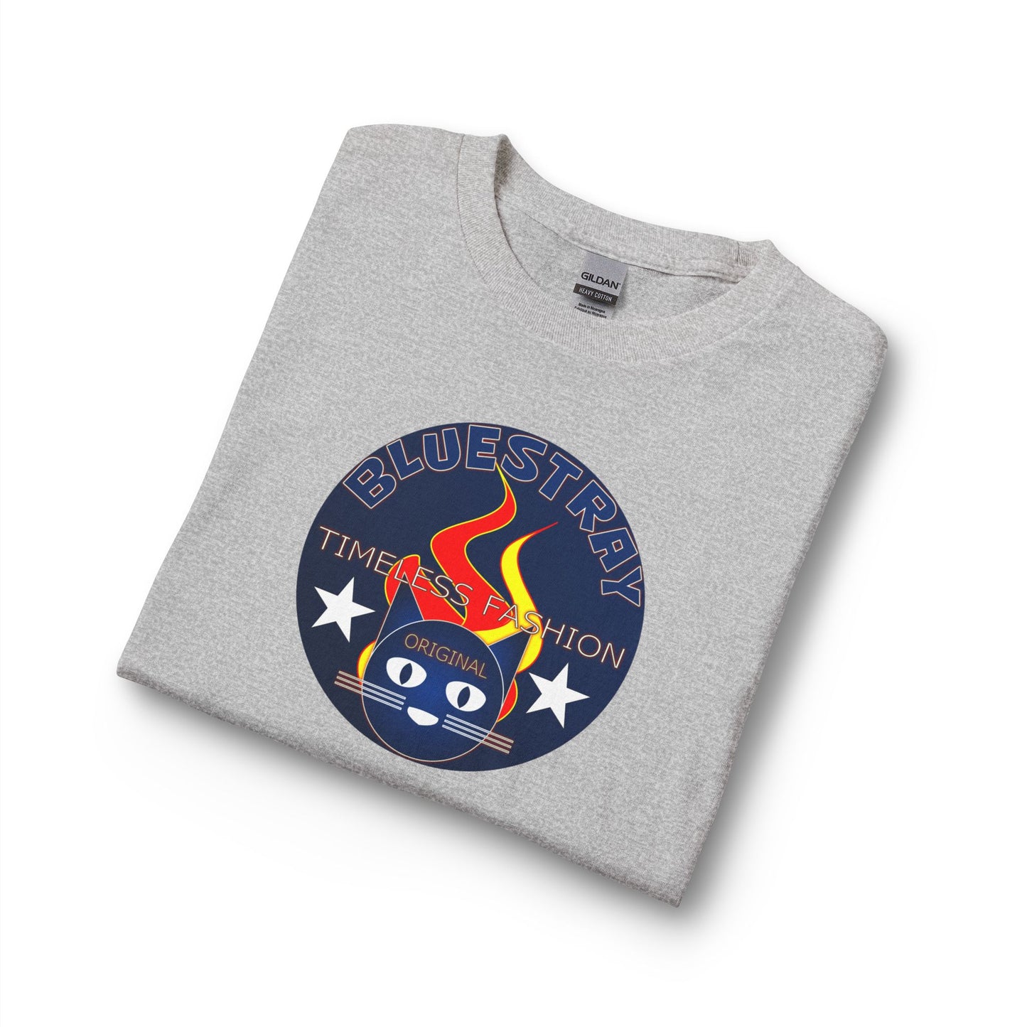 Equestrian Bluestray Time & Fashion Long Sleeve Tee — Flame Horse Logo
