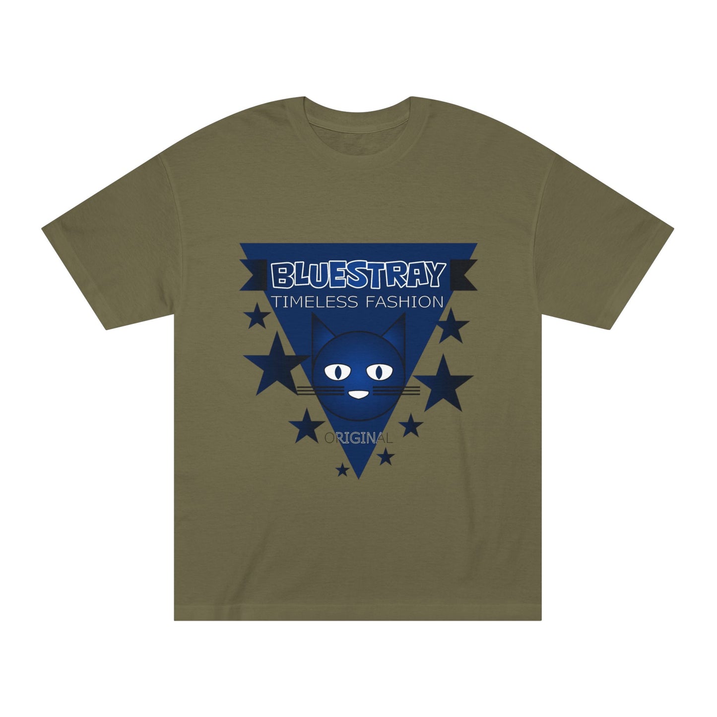 Bluestray Timeless Fashion Tee — Vintage Cat Triangle Logo T‑Shirt