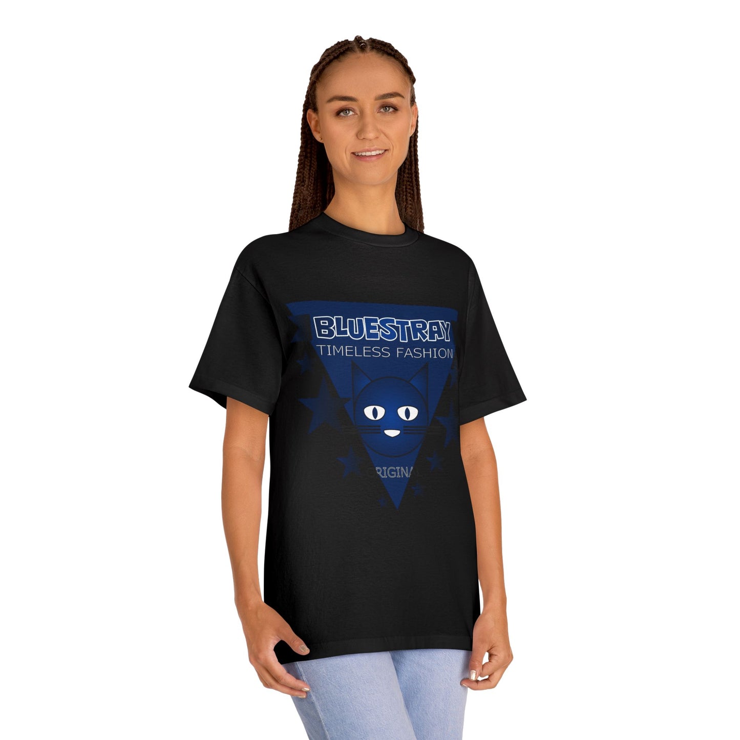 Bluestray Timeless Fashion Tee — Vintage Cat Triangle Logo T‑Shirt