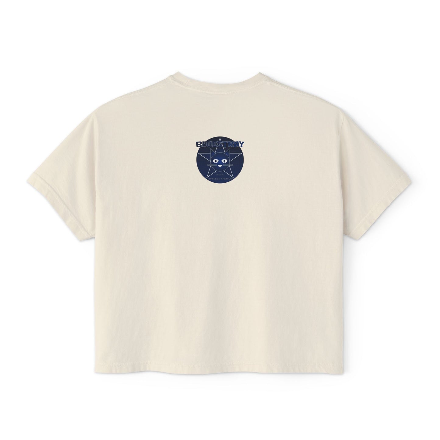 Bluestray Cat Graphic Tee — Women's Boxy Casual Top