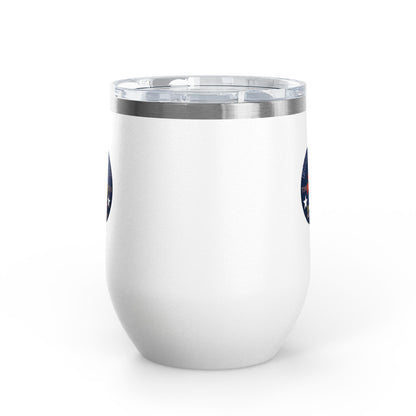 12oz Wine Tumbler — Fire & Flag Bluestray Logo Stainless Insulated Wine Cup many Colors