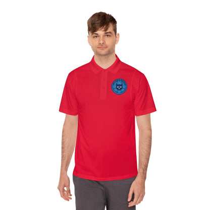 Men's Polo Shirt — Bluestray Galaxy Cat Logo Athletic Golf Shirt