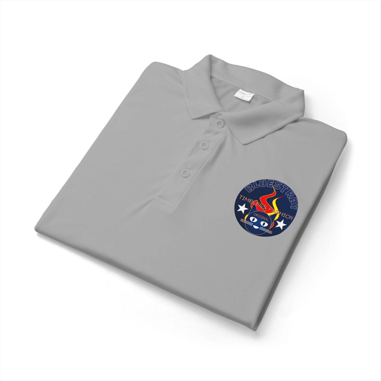 Embroidered Firefighter Patch Polo — Men’s Bluestray Performance Work Shirt