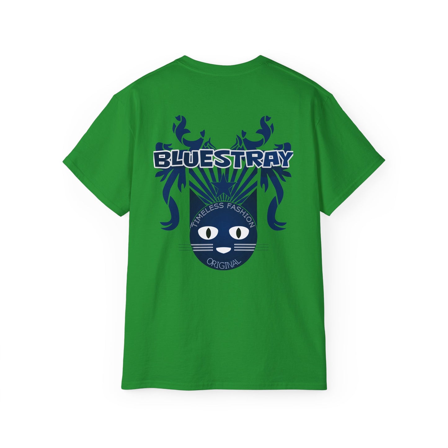 Bluestray Cat Graphic Tee — Retro Nautical Cat Design