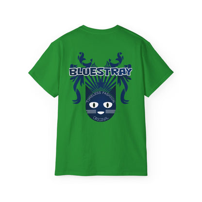 Bluestray Cat Graphic Tee — Retro Nautical Cat Design