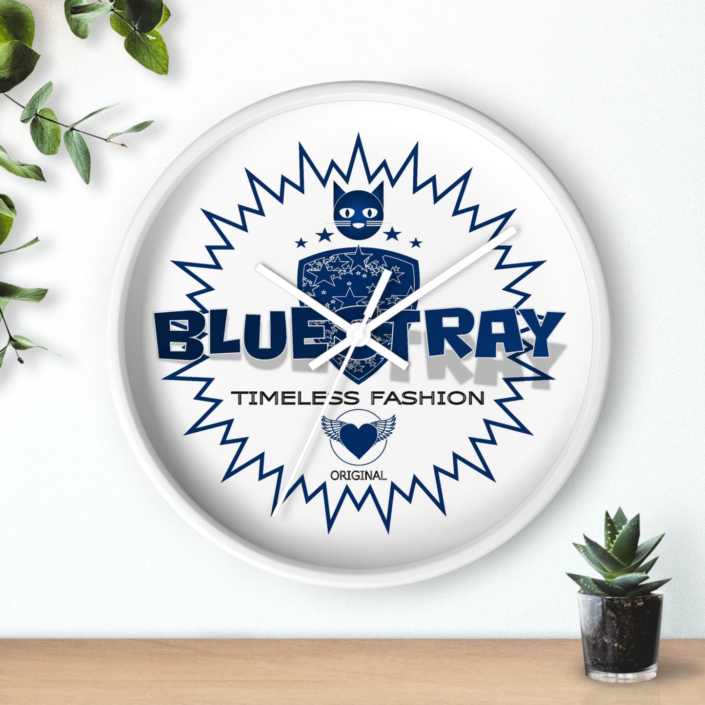 Bluestray Timeless Fashion Wall Clock — Modern Logo Decorative Clock