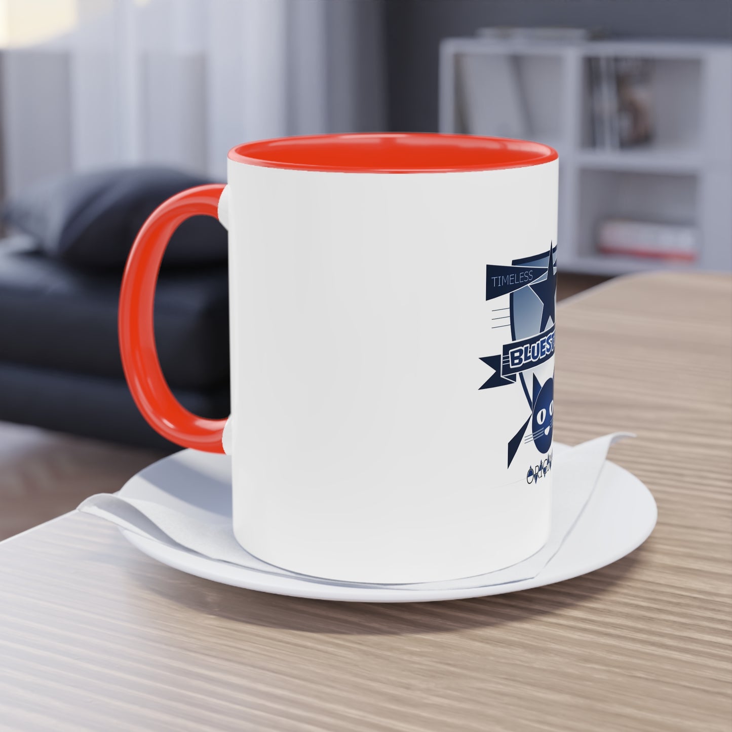 Bluestray Cat Crest Coffee Mug — Two-Tone 11oz