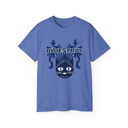 Bluestray Cat Graphic Tee — Retro Nautical Cat Design