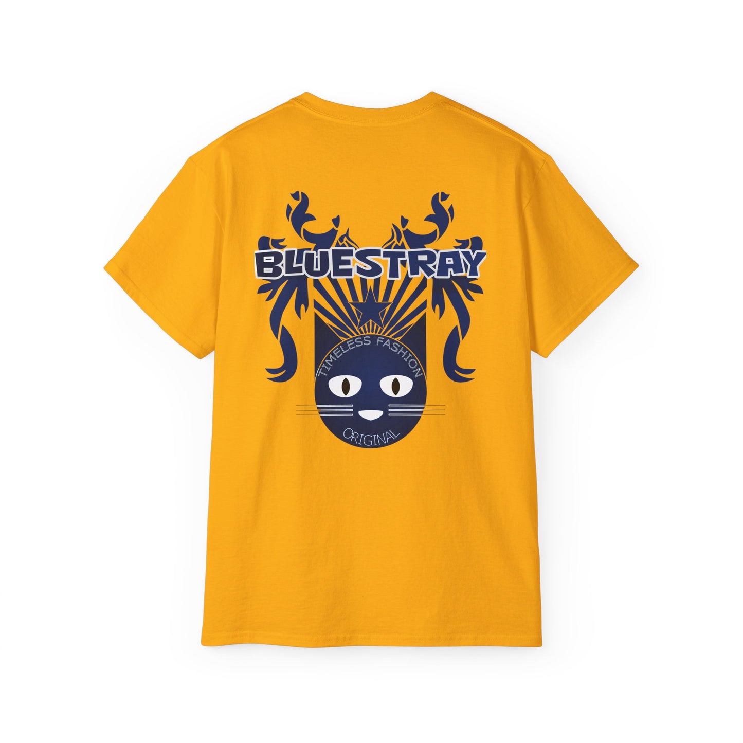 Bluestray Cat Graphic Tee — Retro Nautical Cat Design