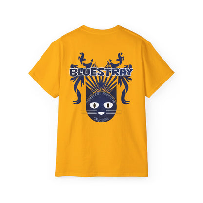 Bluestray Cat Graphic Tee — Retro Nautical Cat Design