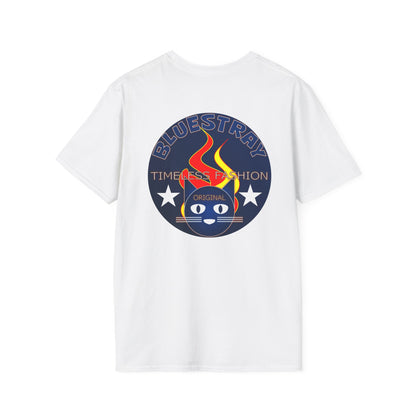 Bluestray 'Timeless Fashion' Graphic T-Shirt — Retro Flame Logo Tee